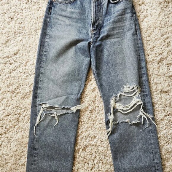 Agolde High Rise Jean. 90s Style. Size 23 Straight Leg - Picture 1 of 3